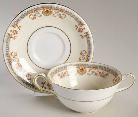 Shelbourne Flat Cream Soup Bowl & Saucer Set