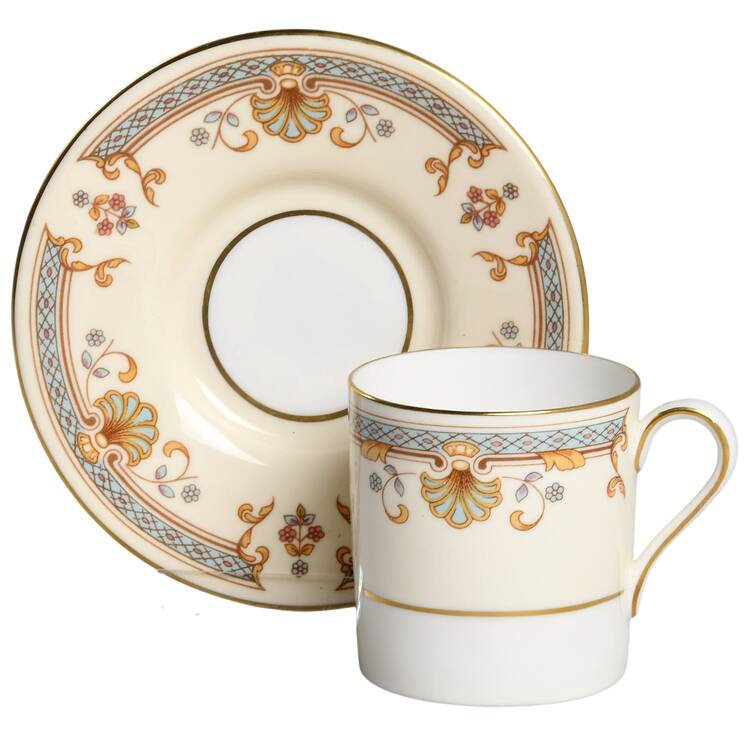 Shelbourne Flat Demitasse Cup & Saucer Set