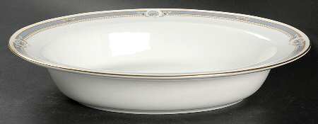 South Pacific Blue 10" Oval Vegetable Bowl