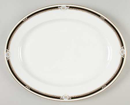 South Pacific Black 13" Oval Serving Platter