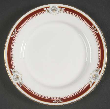 South Pacific Red Maroon Bread & Butter Plate