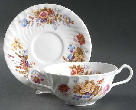 Summertime Flat Cream Soup Bowl & Saucer Set