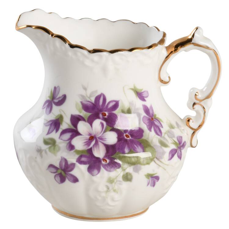 Violette (White Background) Mini Creamer by John  Aynsley & Sons