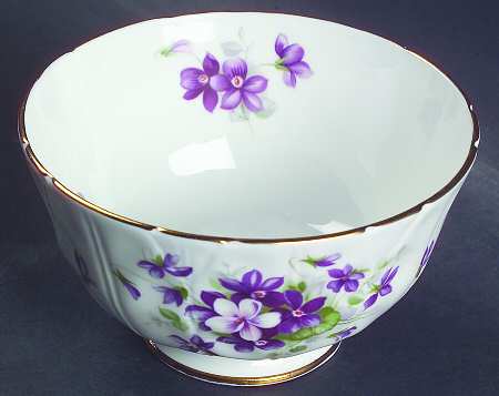 Violette (White Background) Open Sugar Bowl