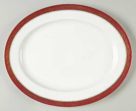 Warwick Red (Smooth) 13" Oval Serving Platter