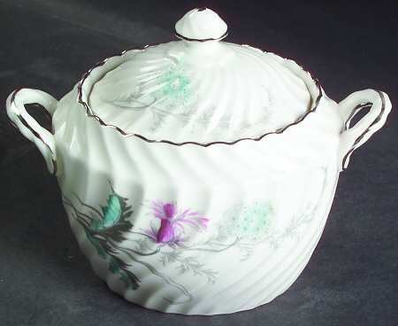 Wayside (Swirled) Sugar Bowl & Lid