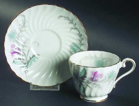 Wayside (Swirled) Footed Cup & Saucer Set