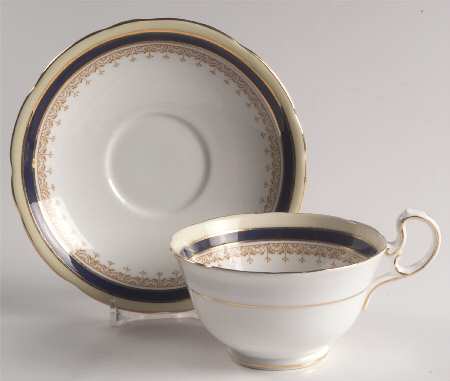 Wendover Cobalt Blue Footed Cup & Saucer Set