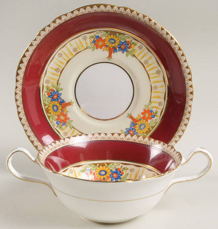 Whitehall Flat Cream Soup Bowl & Saucer Set
