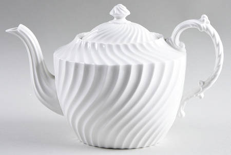 White Swirl Teapot & Lid