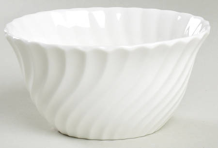 White Swirl Mini Open Sugar Bowl