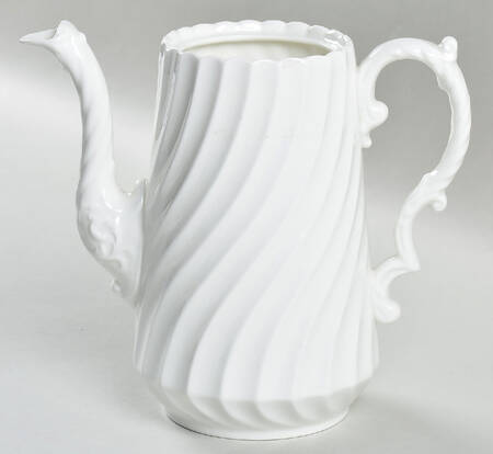 White Swirl Mini Coffee Pot No Lid