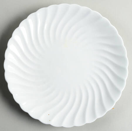 White Swirl Cake Plate