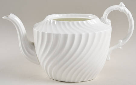White Swirl Teapot No Lid