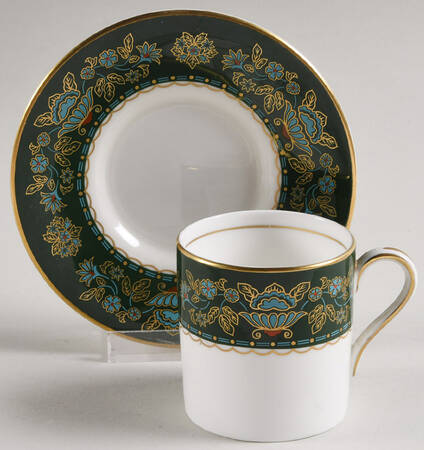 Winchester (Green) Flat Demitasse Cup & Saucer Set
