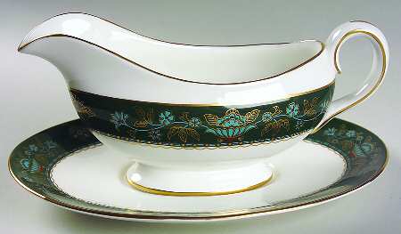 Winchester (Green) Gravy Boat & Underplate