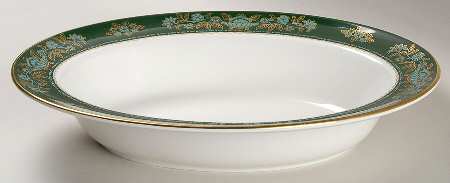 Winchester (Green) 10" Oval Vegetable Bowl