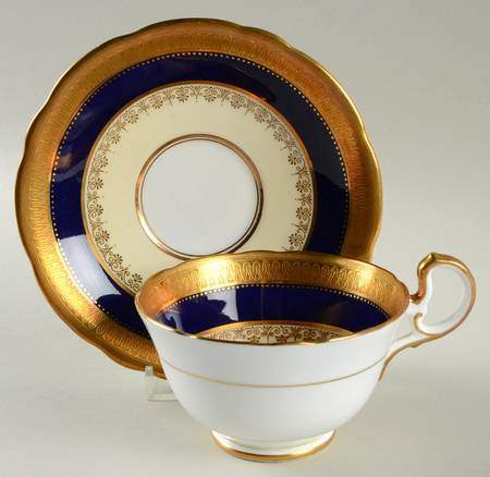 Windsor Cobalt Blue Footed Cup & Saucer Set