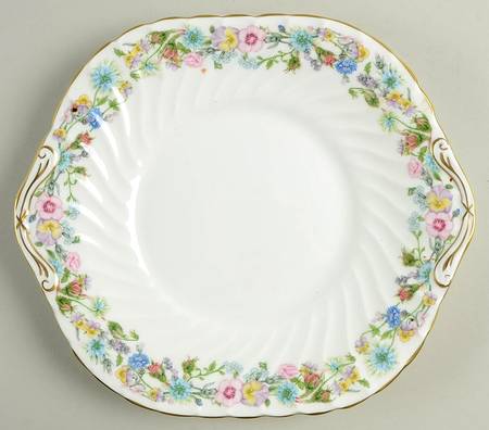 Wild Tudor Square Handled Cake Plate