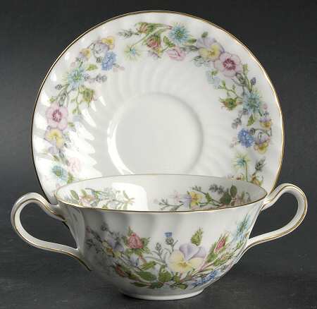 Wild Tudor Flat Cream Soup Bowl & Saucer Set