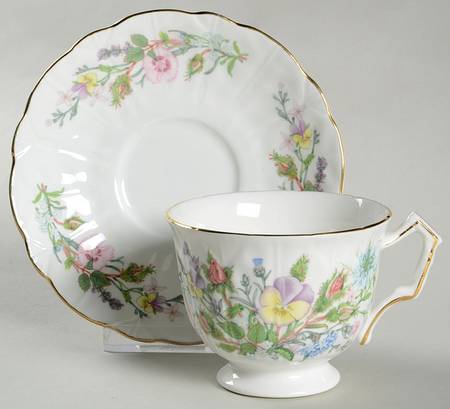 Wild Tudor Footed Cup & Saucer Set