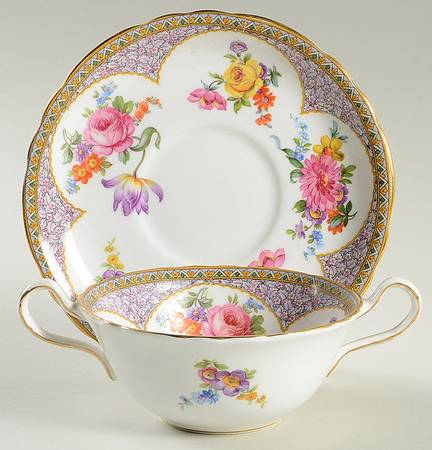 York Flat Cream Soup Bowl & Saucer Set