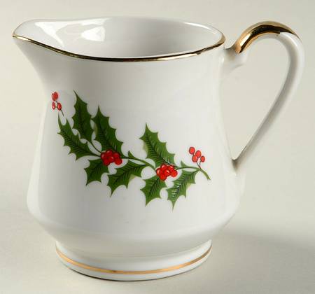Christmas Holly (Porcelain) Creamer