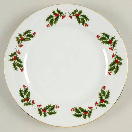 Christmas Holly (Porcelain) Salad Plate