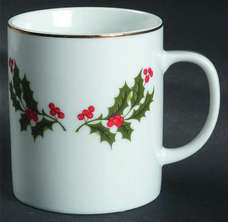 Christmas Holly (Porcelain) Mug