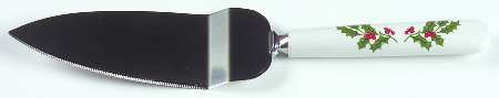 Christmas Holly (Porcelain) Pie & Cake Server with Stainless Blade