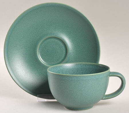24H Green Flat Cup & Saucer Set