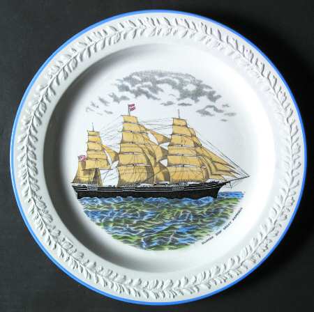 American Ways & Days (Blue Trim) 12" Chop Plate (Round Platter)