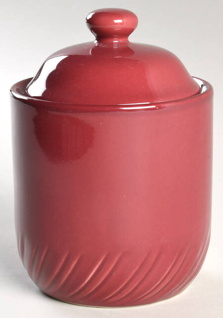 Cranberry Medium Canister & Lid