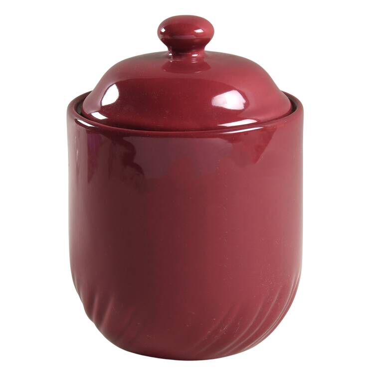 Cranberry Large Canister & Lid