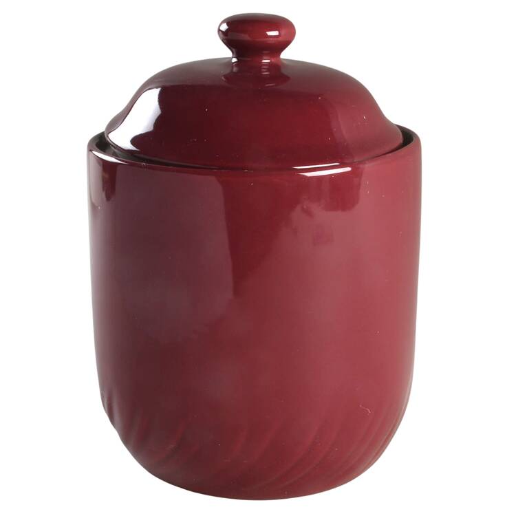 Cranberry Extra Large Canister & Lid