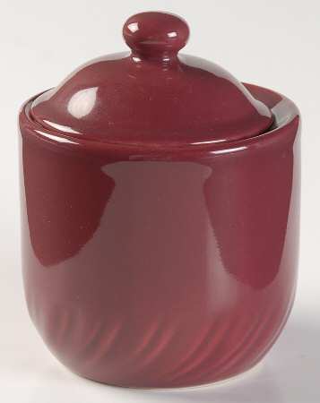 Cranberry Sugar Bowl & Lid