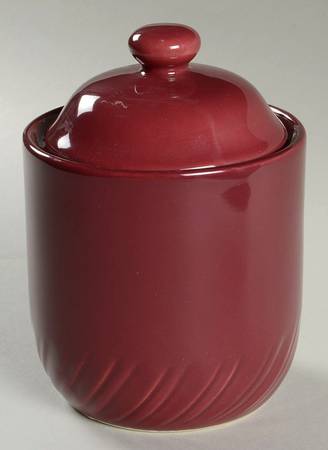 Cranberry Small Canister & Lid