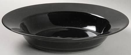 Black Large Rim Soup Bowl