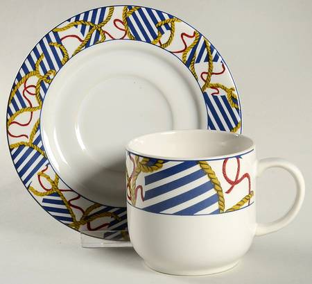 Anchor Flat Cup & Saucer Set