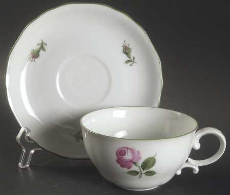 Vienna Rose Flat Cup & Saucer Set