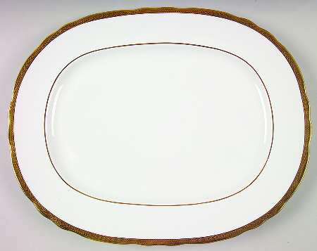 Elizabeth (Scalloped, Verge Line) 15" Oval Serving Platter
