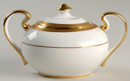 Elizabeth (Scalloped, Verge Line) Sugar Bowl & Lid