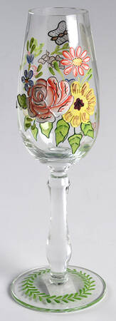 Floral Daze Glassware Champagne Flute