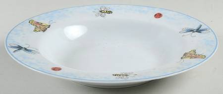 Floral Garden Rim Soup Bowl