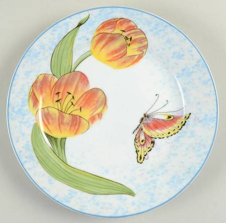 Floral Garden Salad/Dessert Plate