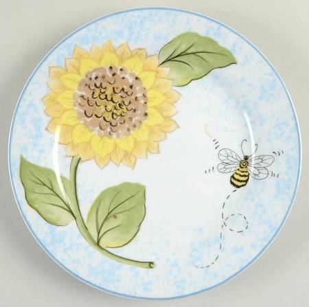 Floral Garden Salad/Dessert Plate