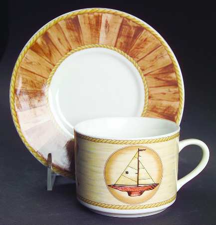 Chesapeake Flat Cup & Saucer Set