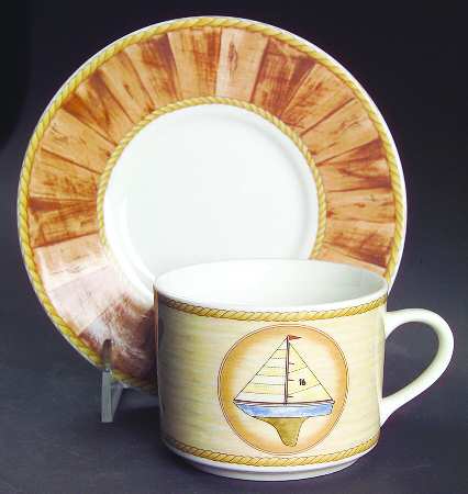 Chesapeake Flat Cup & Saucer Set