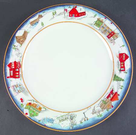 Winter Village 12" Chop Plate (Round Platter)