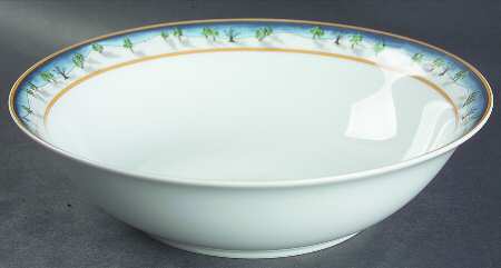 Winter Village 9" Round Vegetable Bowl